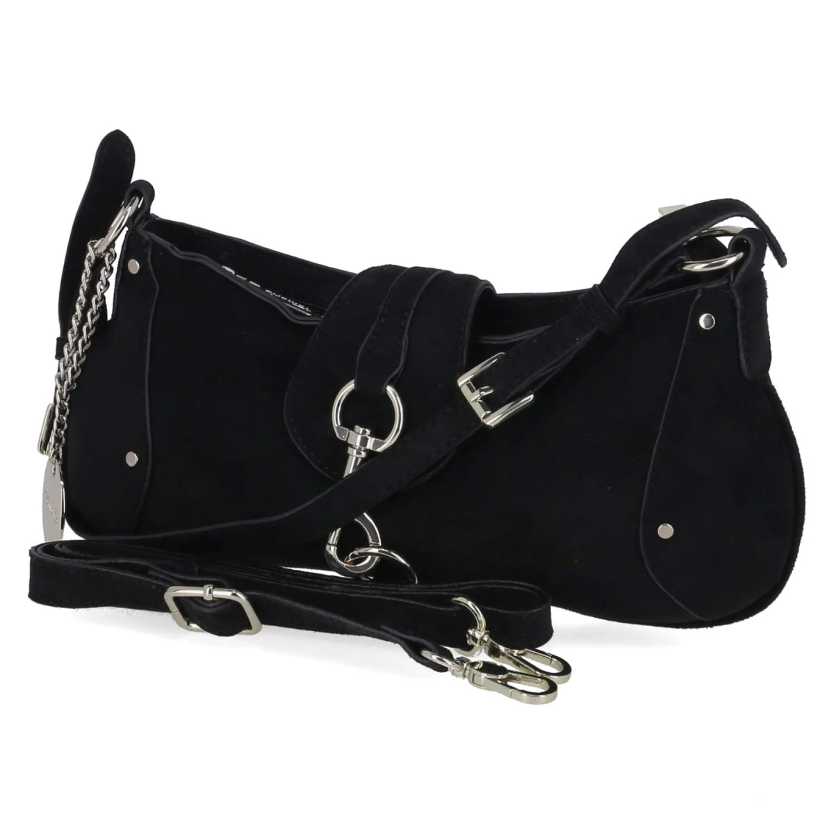 Baguette Bag MARINA SUEDE - black