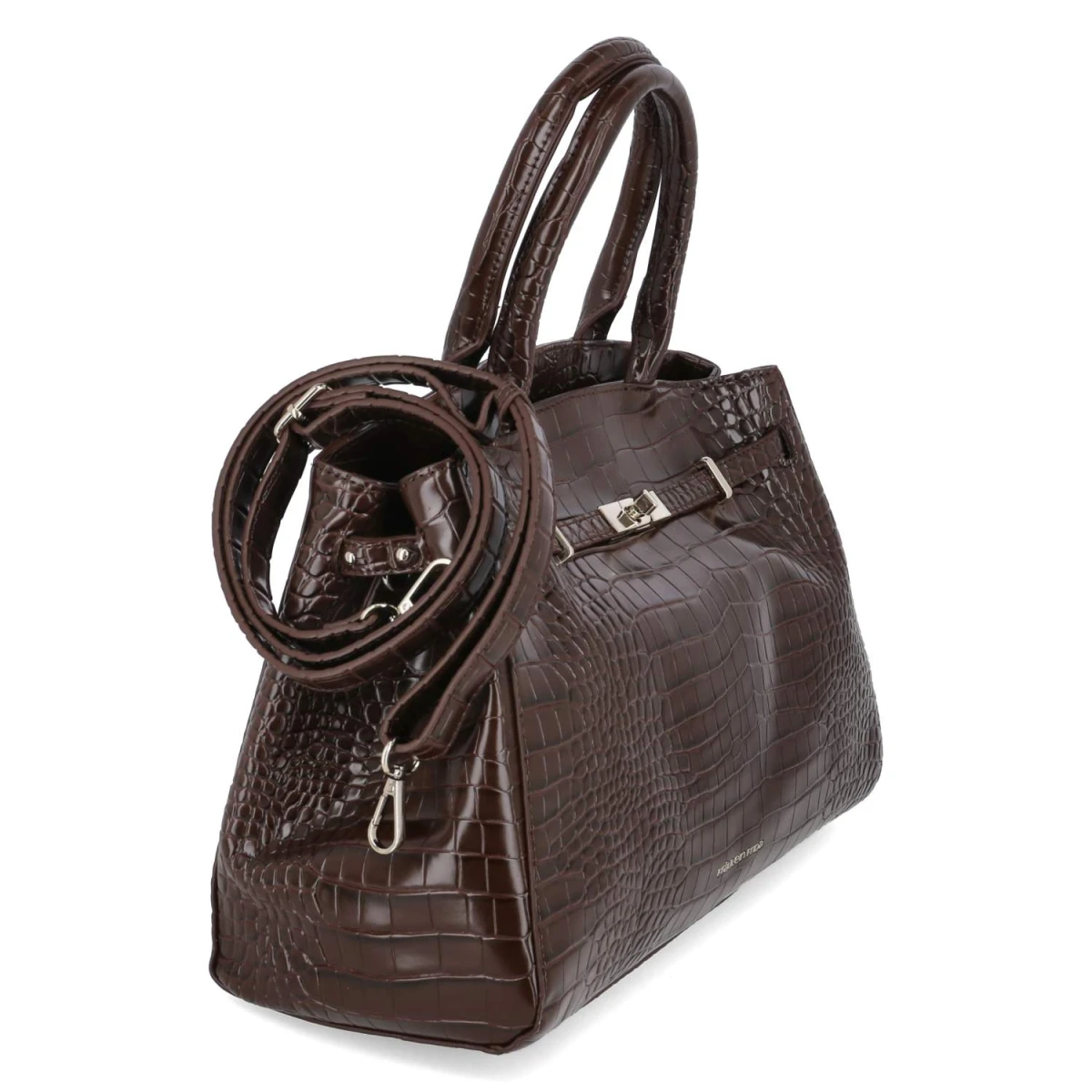 Handtasche - brown-kroko