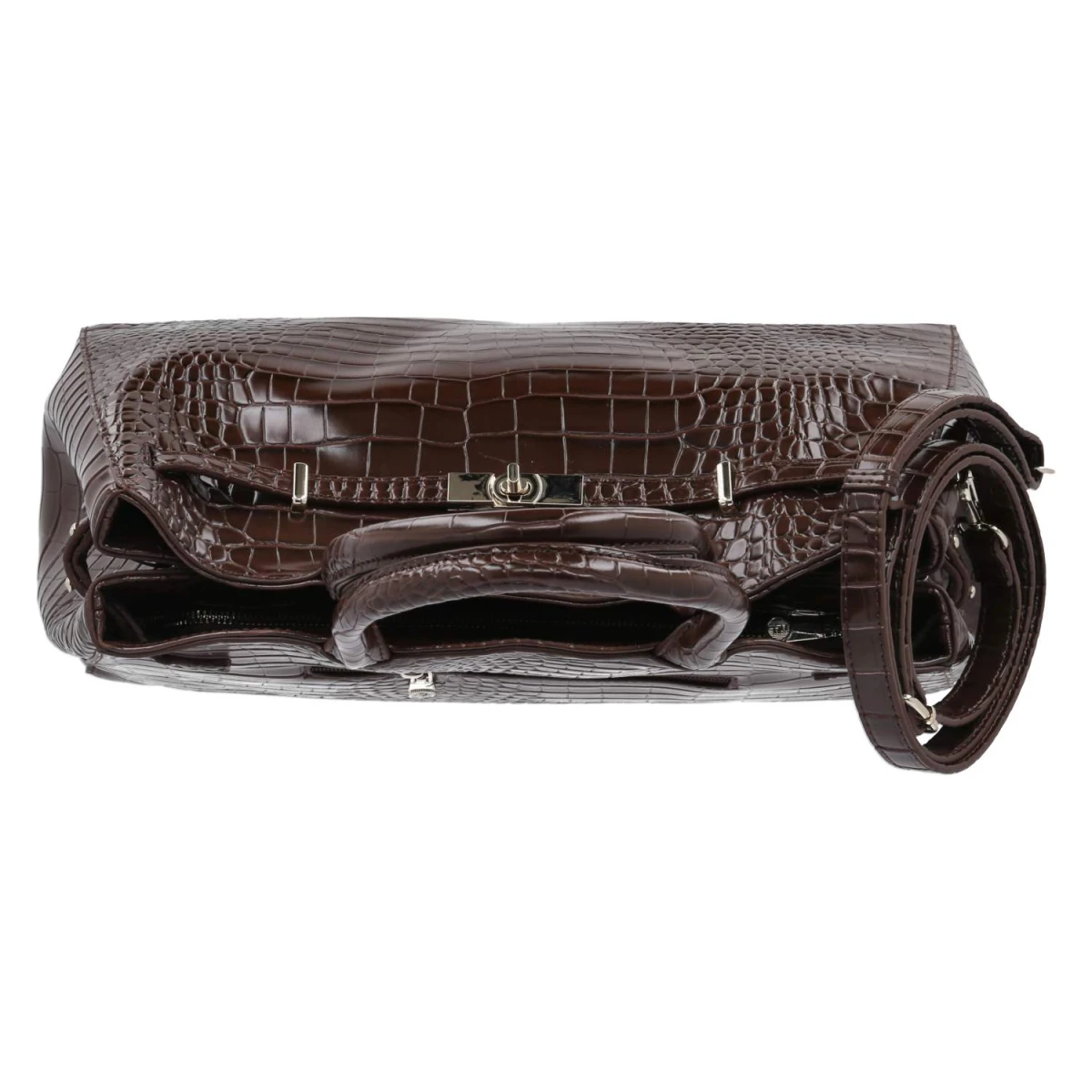 Handtasche - brown-kroko