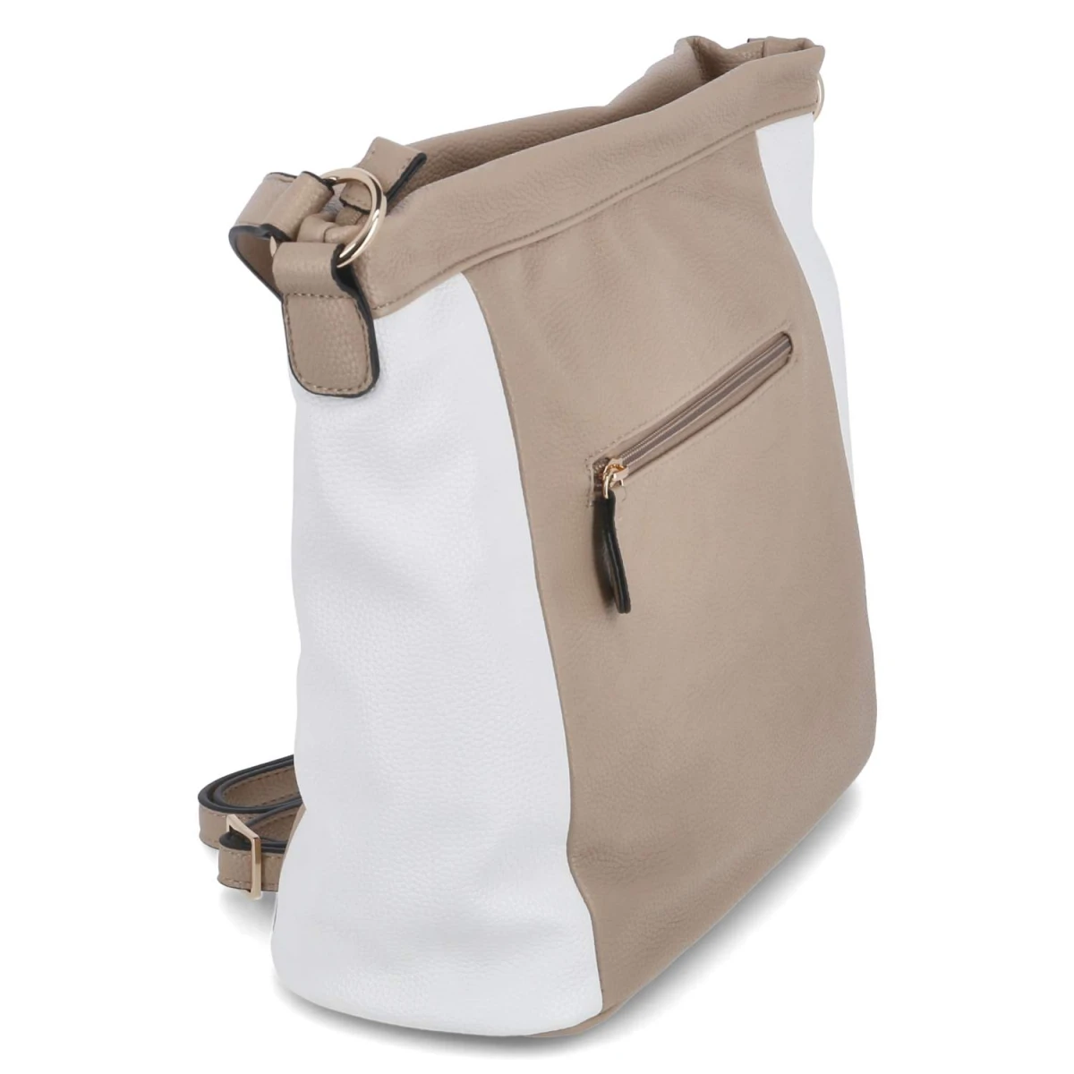 Schultertasche - Taupe /Crème