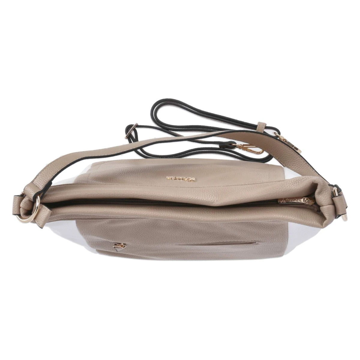 Schultertasche - Taupe /Crème