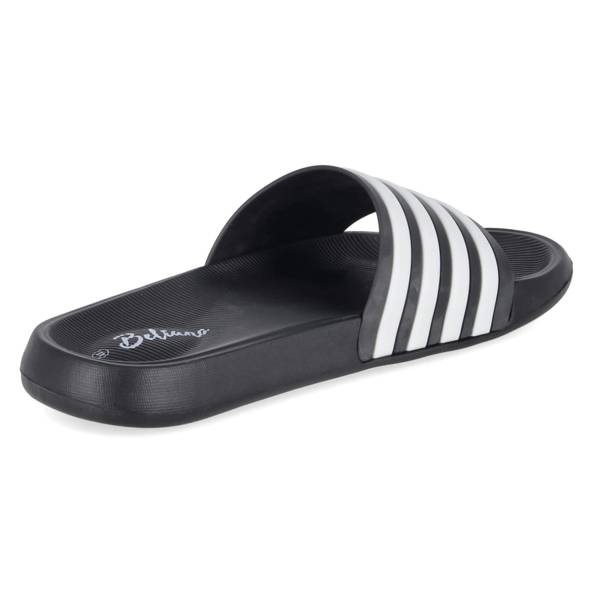 Badepantoletten - Black - White