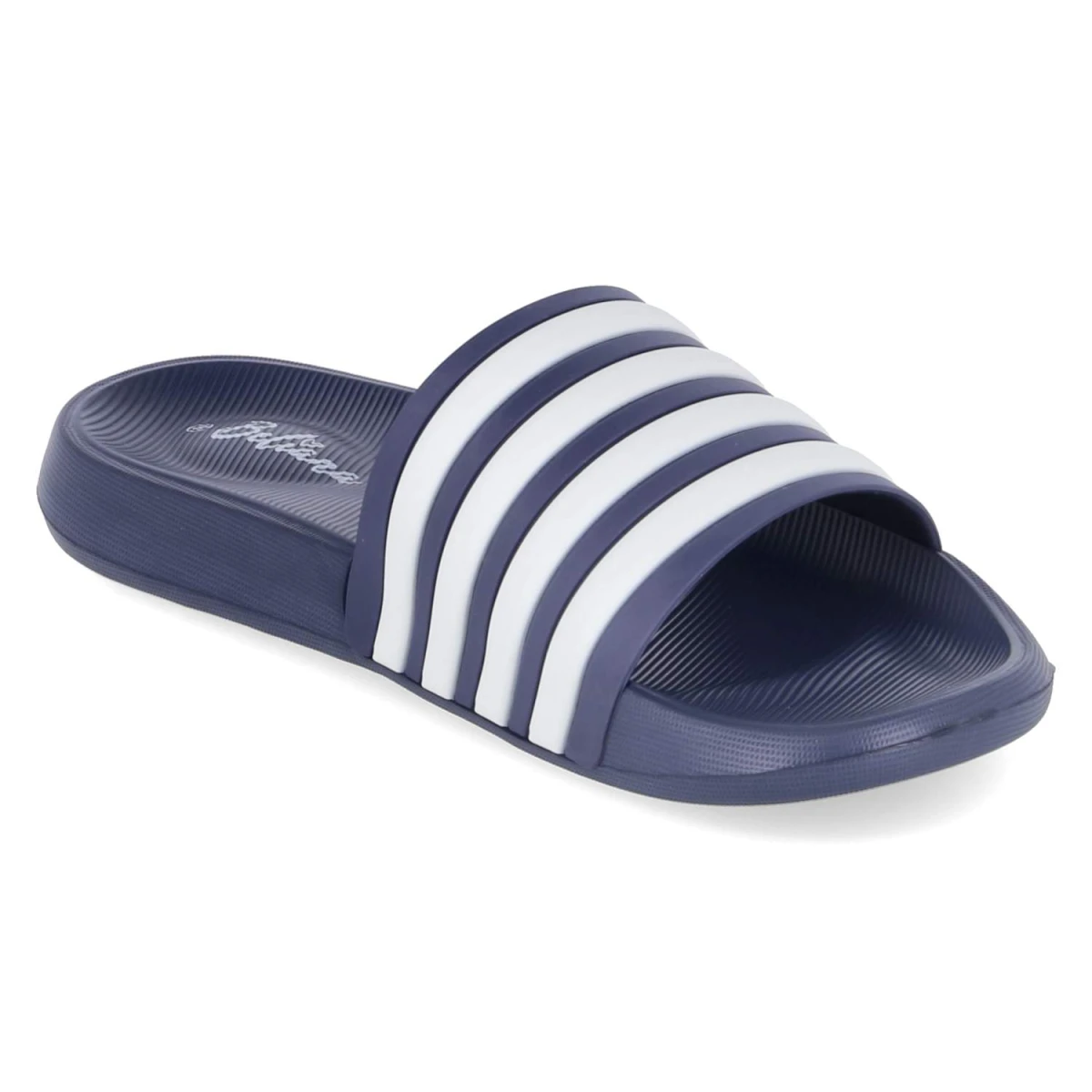 Badepantoletten - Navy - White