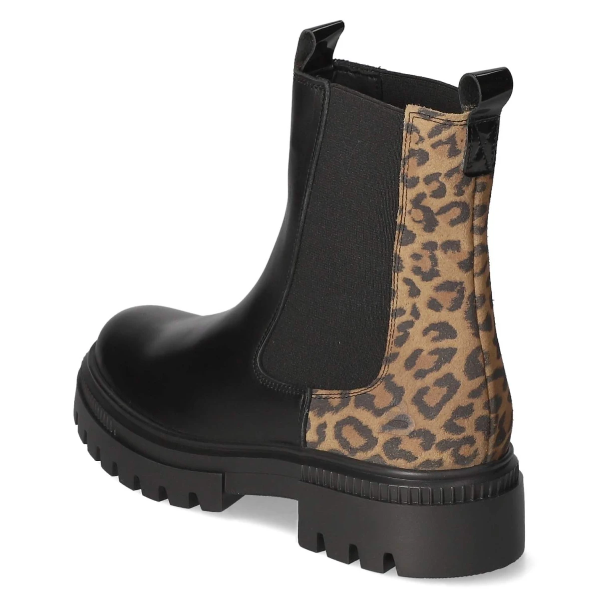 Chelsea Boot - Black-Leopard